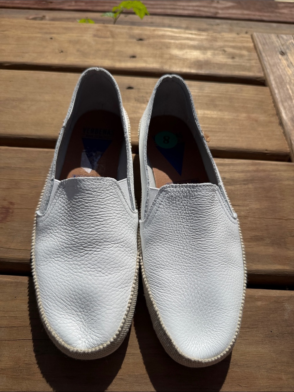 Verbenas Nuria Slip-On Loafers White Leather